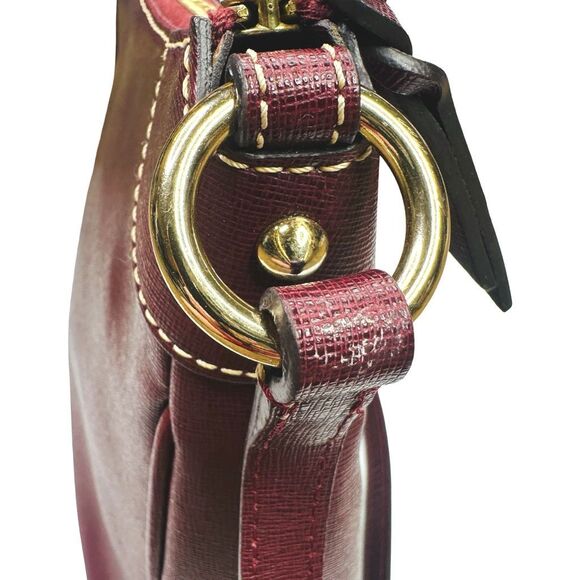 Dooney & Bourke Saffiano Kimberly Crossbody - Wine - 7.5” x 3.5” x 9” - Picture 11 of 11